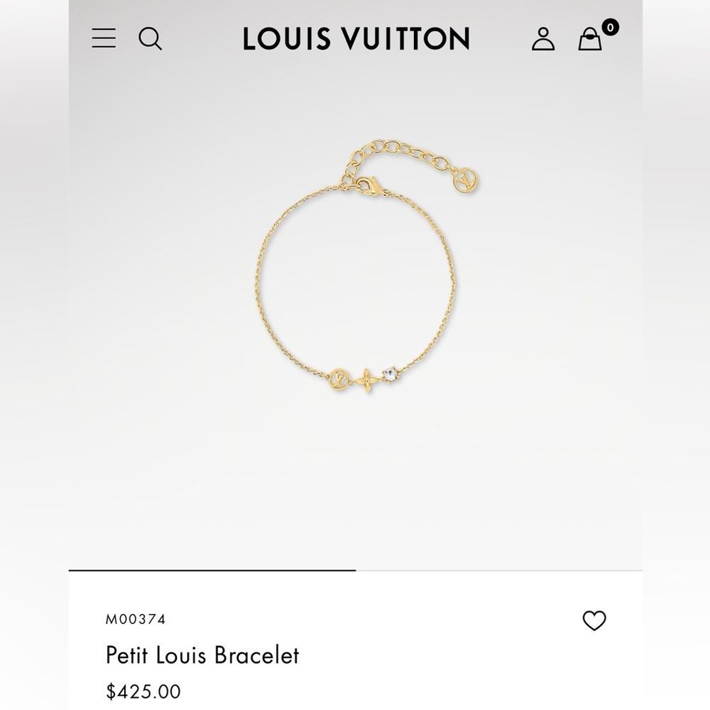 NWT Louis Vuitton Petite Louis Bracelet